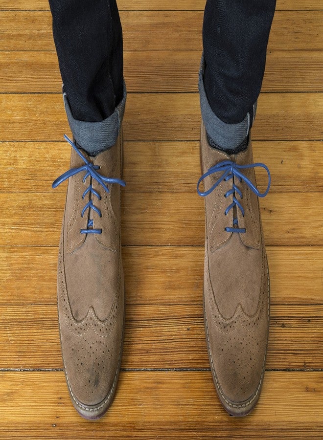 Benchmark Basics Cobalt 36" Round Waxed Cotton Shoelaces | 2mm (5/64”) Width (36 Inches, Cobalt) - Image 4